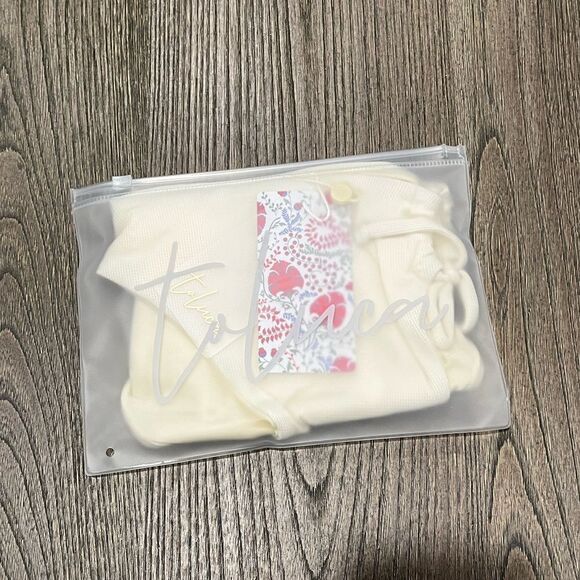 NWT Toluca Luna Midi Bikini Bottom Ivory Micro Waffle Size S - Picture 2 of 6